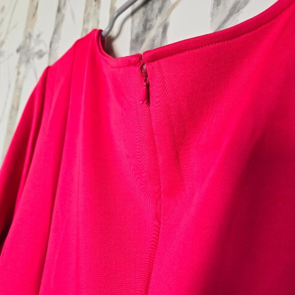 Lane Bryant Pink Mesh Cut Out Elbow Sleeve Dress 18/20P - Picture 5 of 10